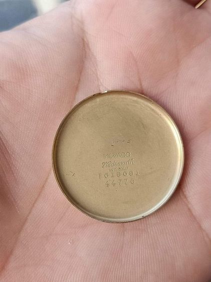Vintage Movado Triple-Date  Calendar 14k Yollow Gold ปี1940s หน้าเฟดเดิมๆ 2หน้าต่าง 2เข็มครึ่ง มีวันที่ ตัวเรือนทองคำแท้14k  รูปที่ 7