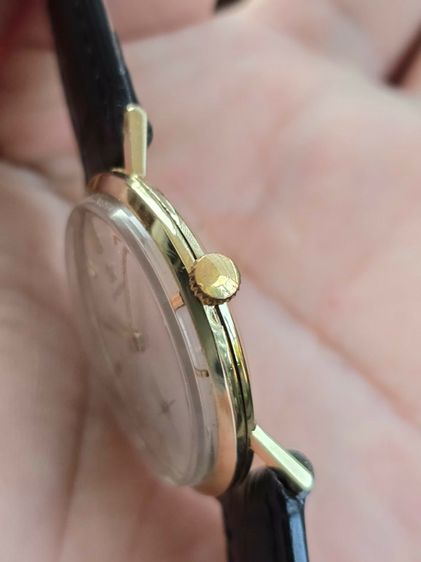 Vintage OMEGA Silver Dial 14k Solid Gold  หน้าปัดขาวSilver หลักขีด 2เข็มครึ่ง ตัวเรือนทองคำ14k   รูปที่ 12