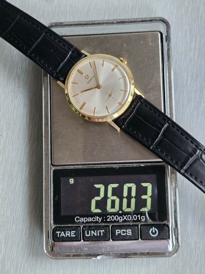 Vintage OMEGA Silver Dial 14k Solid Gold  หน้าปัดขาวSilver หลักขีด 2เข็มครึ่ง ตัวเรือนทองคำ14k   รูปที่ 7