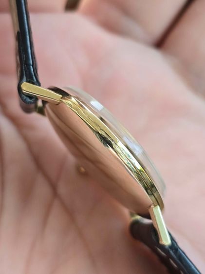 Vintage OMEGA Silver Dial 14k Solid Gold  หน้าปัดขาวSilver หลักขีด 2เข็มครึ่ง ตัวเรือนทองคำ14k   รูปที่ 10