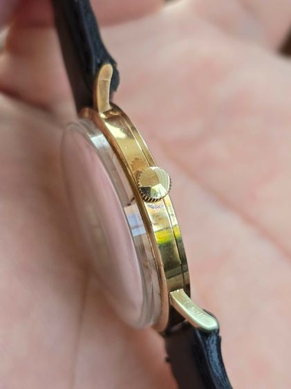 Vintage ETERNA Silver Dial Solid Gold หน้าปัดสวย หลักขีดสอดนิน  ตัวเรือนทองคำแท้ 14k  รูปที่ 7