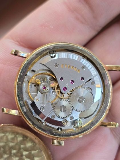 Vintage ETERNA Silver Dial Solid Gold หน้าปัดสวย หลักขีดสอดนิน  ตัวเรือนทองคำแท้ 14k  รูปที่ 15