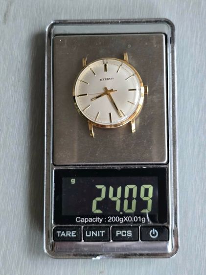 Vintage ETERNA Silver Dial Solid Gold หน้าปัดสวย หลักขีดสอดนิน  ตัวเรือนทองคำแท้ 14k  รูปที่ 11