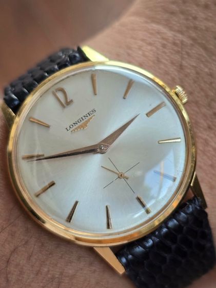 Vintage LONGINES Silver Dial 18k Rose Gold "Jumbo" หน้าปัดขาวSilver 2เข็มครึ่ง ตัวเรือนทองคำแท้ 18k รูปที่ 2