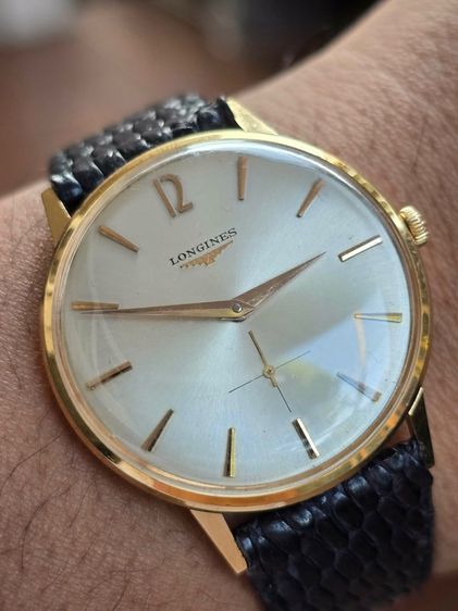 Vintage LONGINES Silver Dial 18k Rose Gold "Jumbo" หน้าปัดขาวSilver 2เข็มครึ่ง ตัวเรือนทองคำแท้ 18k รูปที่ 12