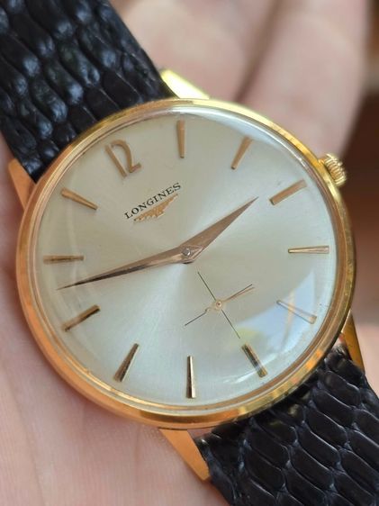Vintage LONGINES Silver Dial 18k Rose Gold "Jumbo" หน้าปัดขาวSilver 2เข็มครึ่ง ตัวเรือนทองคำแท้ 18k รูปที่ 4