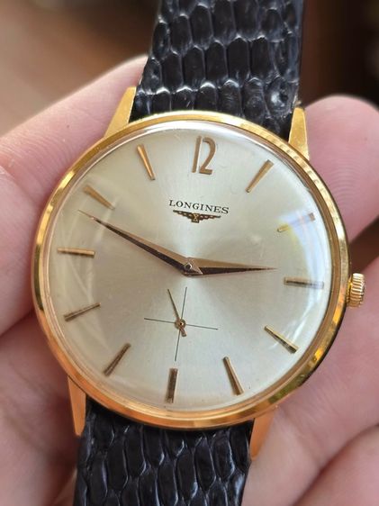 Vintage LONGINES Silver Dial 18k Rose Gold "Jumbo" หน้าปัดขาวSilver 2เข็มครึ่ง ตัวเรือนทองคำแท้ 18k รูปที่ 11