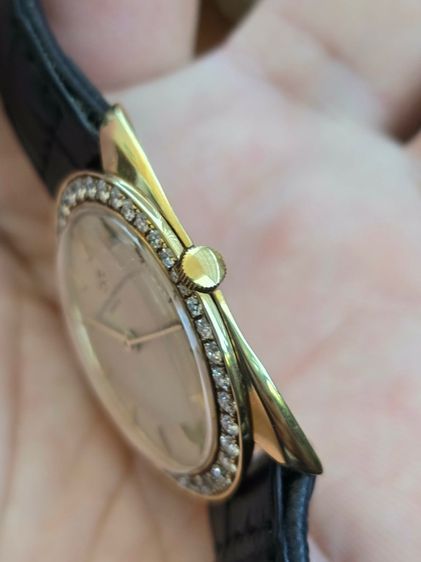 นาฬิกา VACHERON CONSTANTIN GENEVE Diamond Vintage Men's Watch 18k Yellow Gold ขอบเพชรแท้เรียงเล็ก-ใหญ่ขาวสวยเล่นไฟ  รูปที่ 13