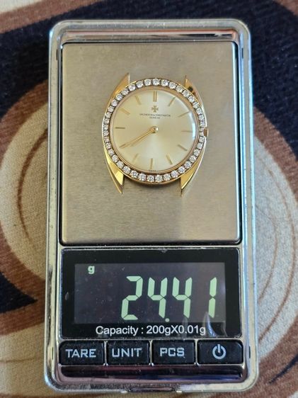 นาฬิกา VACHERON CONSTANTIN GENEVE Diamond Vintage Men's Watch 18k Yellow Gold ขอบเพชรแท้เรียงเล็ก-ใหญ่ขาวสวยเล่นไฟ  รูปที่ 16