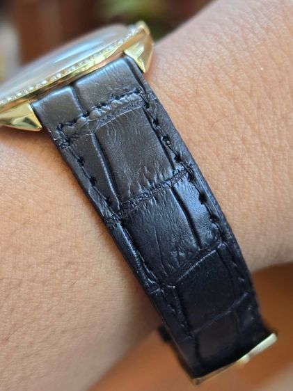 นาฬิกา VACHERON CONSTANTIN GENEVE Diamond Vintage Men's Watch 18k Yellow Gold ขอบเพชรแท้เรียงเล็ก-ใหญ่ขาวสวยเล่นไฟ  รูปที่ 14