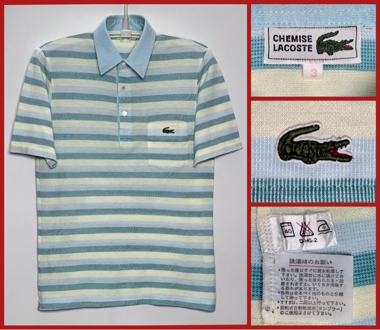 M แขนสั้น เสื้อโปโล LACOSTE ของแท้ แบบสวย