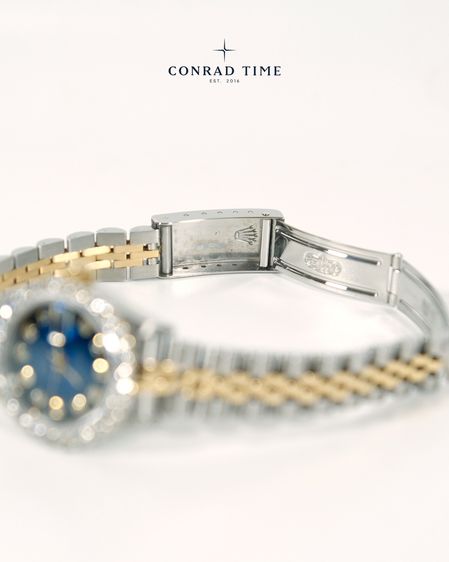 Rolex Datejust 69173 Blue Vignette Diamond Dial Two-Tone Jubilee 1995 26mm.  รูปที่ 17