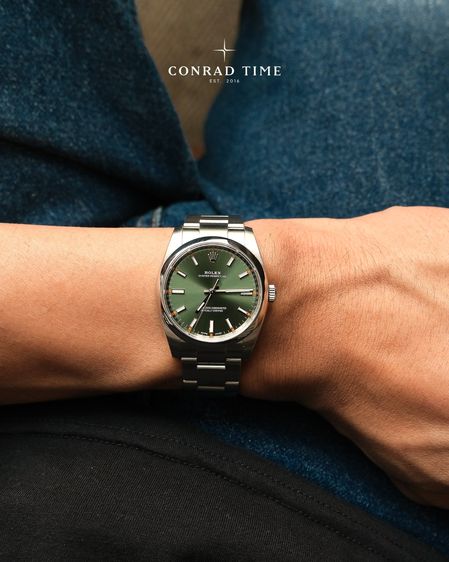 Rolex Oyster Perpetual 114200 Olive Green Dial Oyster Steel 2020 34mm. Fullset  รูปที่ 3