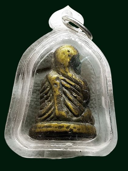 พระหลวงพ่อเงินเก่าเนื้อโลหะเลี่ยมกรอบเก่า รูปที่ 2