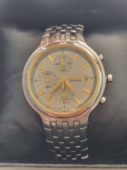  Seiko Chronograph 40มม. ระบบทำงานทุกปุ่ม กระจกใสปิ๊ง ตัวเรือนสาย เงาวับ สายยาว 17 cm ข้อมือ 6.5-7 นิ้ว ใส่ พอดี รูปที่ 16