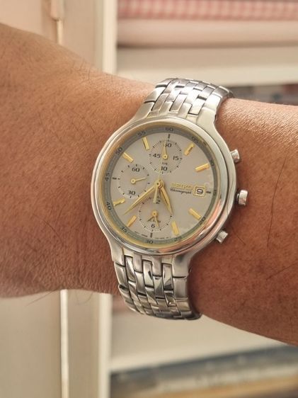  Seiko Chronograph 40มม. ระบบทำงานทุกปุ่ม กระจกใสปิ๊ง ตัวเรือนสาย เงาวับ สายยาว 17 cm ข้อมือ 6.5-7 นิ้ว ใส่ พอดี รูปที่ 18
