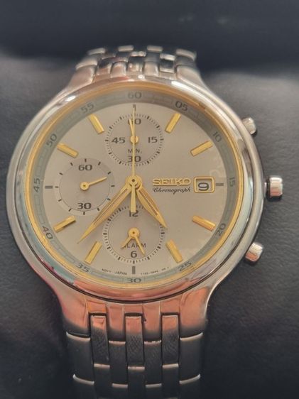  Seiko Chronograph 40มม. ระบบทำงานทุกปุ่ม กระจกใสปิ๊ง ตัวเรือนสาย เงาวับ สายยาว 17 cm ข้อมือ 6.5-7 นิ้ว ใส่ พอดี รูปที่ 15