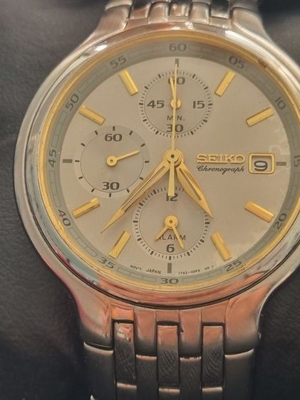  Seiko Chronograph 40มม. ระบบทำงานทุกปุ่ม กระจกใสปิ๊ง ตัวเรือนสาย เงาวับ สายยาว 17 cm ข้อมือ 6.5-7 นิ้ว ใส่ พอดี รูปที่ 13
