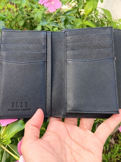 กระเป๋าสตางค์ Elle แท้ สีดำมือสอง รูปที่ 6