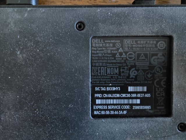 Dell Dockstatio WD19S รูปที่ 4