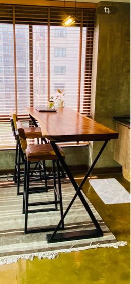 โต๊ะไม้สัก เคาเตอร์ 2 ที่นั่ง