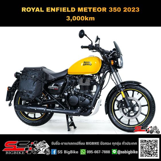 Classic ROYAL ENFIELD METEOR 350 สีFireball Yellow ปี2023 วิ่งน้อย 3,000km ไมล์แท้ มือเดียว รถสวยมาก 