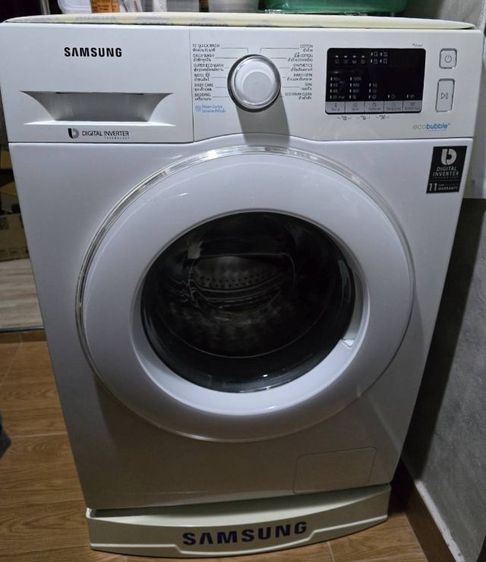 ขายเครื่องซักผ้าฝาหน้ายี่ห้อ Samsung รุ่น WW70J42E0IWST ขนาดถังซัก 7 กิโลกรัม สภาพดี พร้อมใช้งาน