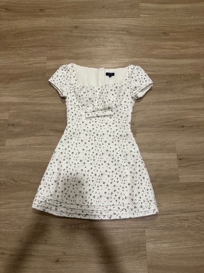 Instagram Brand (IG Brands) เดรส | จั๊มสูท XS ขาว แขนสั้น ชุดเดรสกระโปรงงานป้าย  