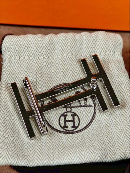 Hermes H au Carre Belt Buckle  Reversible Leather Strap 32 mm รูปที่ 3