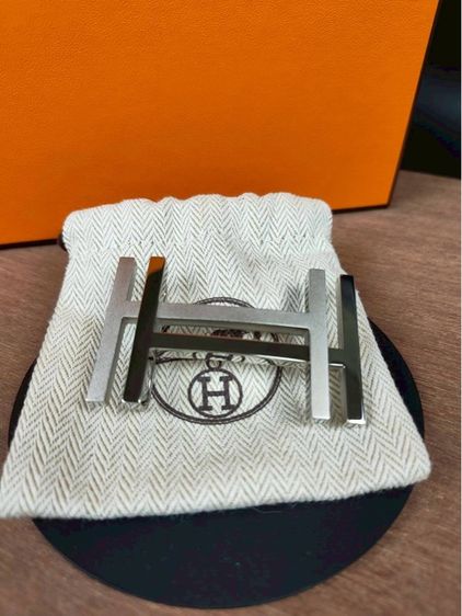 Hermes H au Carre Belt Buckle  Reversible Leather Strap 32 mm รูปที่ 2