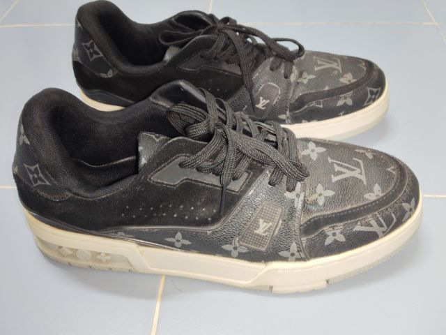 รองเท้า Louis VuittonTrainer Sneaker Monogram Flowers Black รูปที่ 2