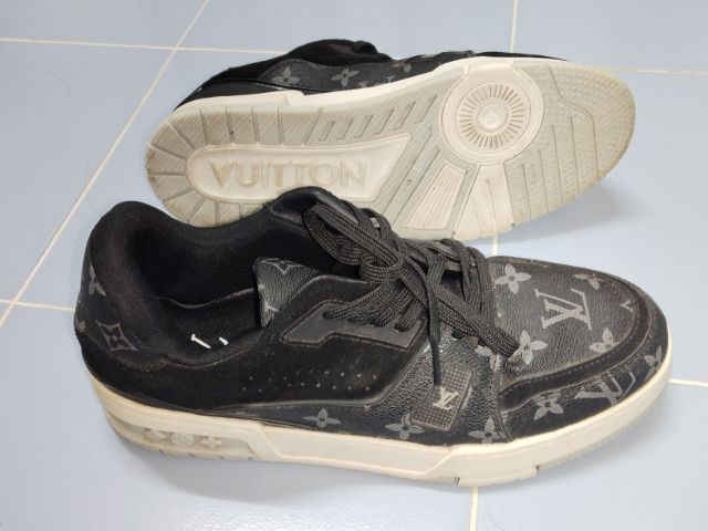 รองเท้า Louis VuittonTrainer Sneaker Monogram Flowers Black