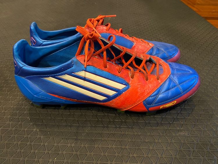 ผู้ชาย หลากสี รองเท้าฟุตบอล อื่นๆ ขาย Adidas F50 Adizero TRX FG สีน้ำเงินแดง 285jp มือ2