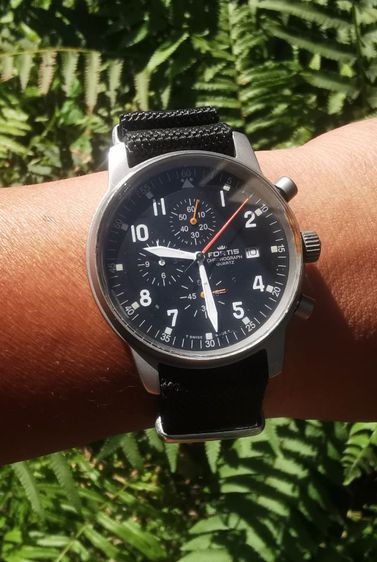 ขายแล้ว Fortis Flieger Chronograph quartz men's แนวทหาร ระบบจับเวลาแบบถ่าน เดินดีใช้งานได้ปรกติ ขนาด42-45 รวมมะยม งานใช้เครื่องmiyota japan รูปที่ 9
