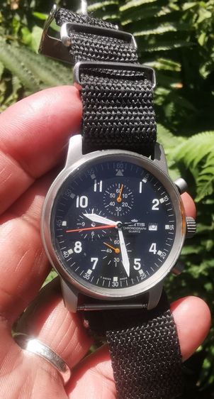 ขายแล้ว Fortis Flieger Chronograph quartz men's แนวทหาร ระบบจับเวลาแบบถ่าน เดินดีใช้งานได้ปรกติ ขนาด42-45 รวมมะยม งานใช้เครื่องmiyota japan รูปที่ 8