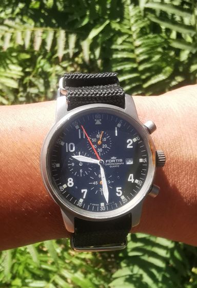 ขายแล้ว Fortis Flieger Chronograph quartz men's แนวทหาร ระบบจับเวลาแบบถ่าน เดินดีใช้งานได้ปรกติ ขนาด42-45 รวมมะยม งานใช้เครื่องmiyota japan รูปที่ 7