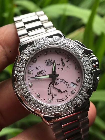 Tag Heuer F1 Top Quartz Chronograph Diamond Bezel Pink MOP Dail CAC1311🇨🇭🇨🇭
   รูปที่ 2