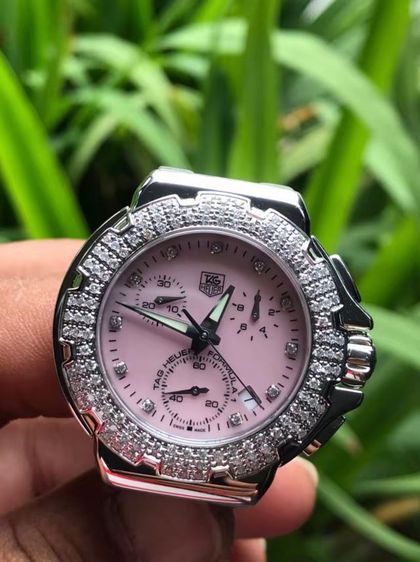 Tag Heuer F1 Top Quartz Chronograph Diamond Bezel Pink MOP Dail CAC1311🇨🇭🇨🇭
   รูปที่ 5