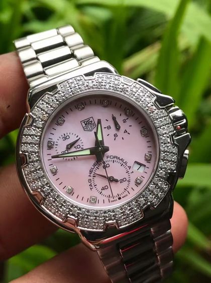 Tag Heuer F1 Top Quartz Chronograph Diamond Bezel Pink MOP Dail CAC1311🇨🇭🇨🇭
   รูปที่ 4