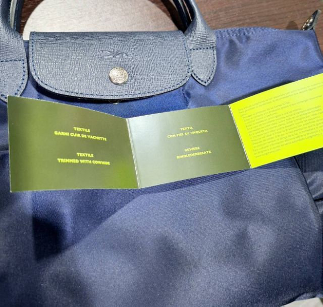 Longchamp Le Pliage Neoสีกรมท่า รุ่นมีสายสะพาย ของแท้ สภาพดี รูปที่ 5