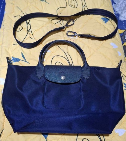 Longchamp Le Pliage Neoสีกรมท่า รุ่นมีสายสะพาย ของแท้ สภาพดี รูปที่ 2