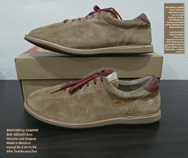 BROTHER by CAMPER, Men's 42EU(27.5cm) Original งาน Morocco ของแท้ มือ 2 สภาพใกล้เคียงของใหม่, รองเท้า CAMPER หนังแท้ พื้นเต็ม ไม่มีตำหนิใดๆ รูปที่ 15