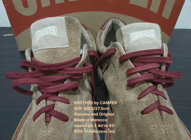BROTHER by CAMPER, Men's 42EU(27.5cm) Original งาน Morocco ของแท้ มือ 2 สภาพใกล้เคียงของใหม่, รองเท้า CAMPER หนังแท้ พื้นเต็ม ไม่มีตำหนิใดๆ รูปที่ 8