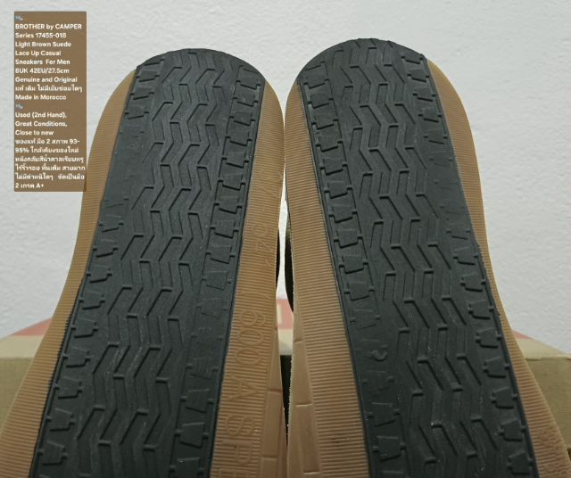 BROTHER by CAMPER, Men's 42EU(27.5cm) Original งาน Morocco ของแท้ มือ 2 สภาพใกล้เคียงของใหม่, รองเท้า CAMPER หนังแท้ พื้นเต็ม ไม่มีตำหนิใดๆ รูปที่ 11