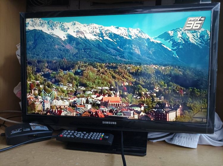 ทีวี led SAMSUNG  24" ทำจอคอมก็ได้ ต่อกล่องทีวีดิจิตอลภาพสวยเสียงดีรีโมทครบ เพียง 790 บาท รูปที่ 3