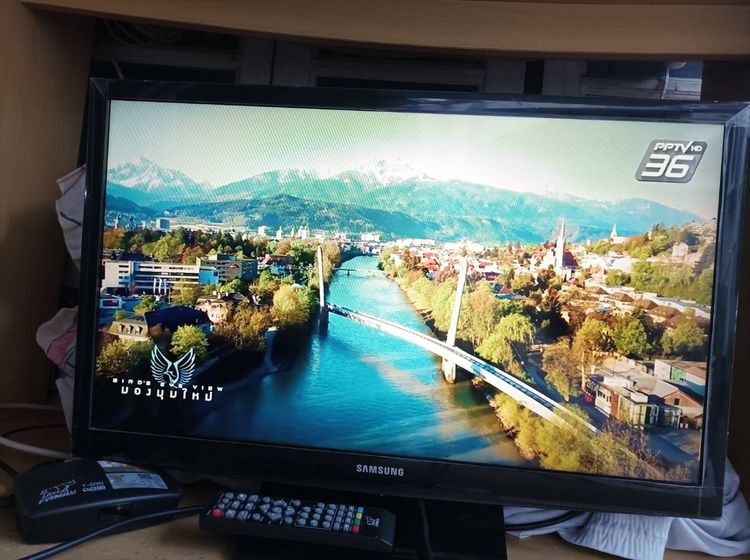 ทีวี led SAMSUNG  24" ทำจอคอมก็ได้ ต่อกล่องทีวีดิจิตอลภาพสวยเสียงดีรีโมทครบ เพียง 790 บาท รูปที่ 2