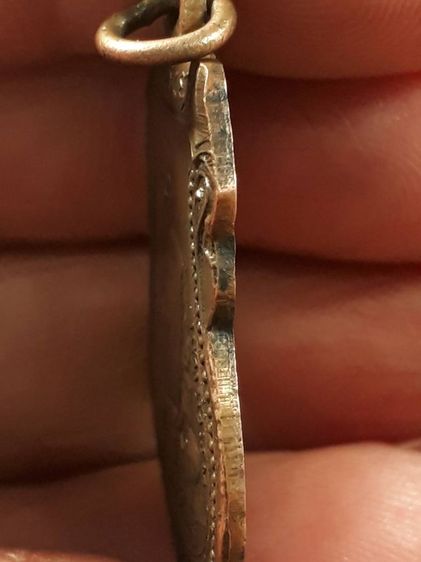 เหรียญเสมาหลวงพ่อเดิม วัดหนองโพ จ.นครสวรรค์ รุ่นแรก ปี2470 เนื้อทองแดงกะไหล่เงินสภาพยังสวย รูปที่ 3