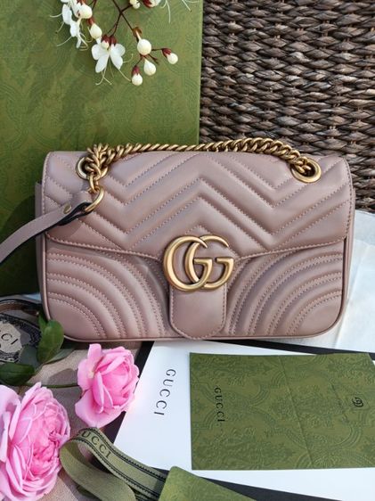 กระเป๋า Gucci marmont 26 สีเบจ