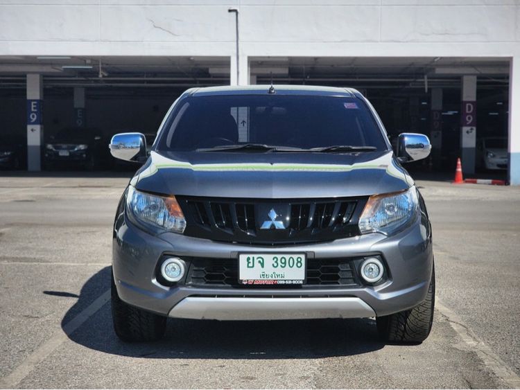Mitsubishi Triton 2017 All New Mega Cab 2.5 GLX Pickup ดีเซล ไม่ติดแก๊ส เกียร์ธรรมดา เทา รูปที่ 2