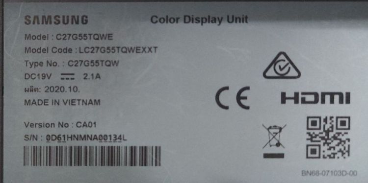 จอ samsung27 นิ้ว, 2K, 144Hz จอเป็นเส้น รูปที่ 3